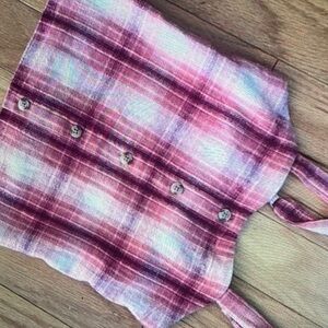 Abercrombie Kids Red and White Plaid Tank Top